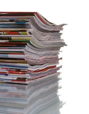 A pile of magazines